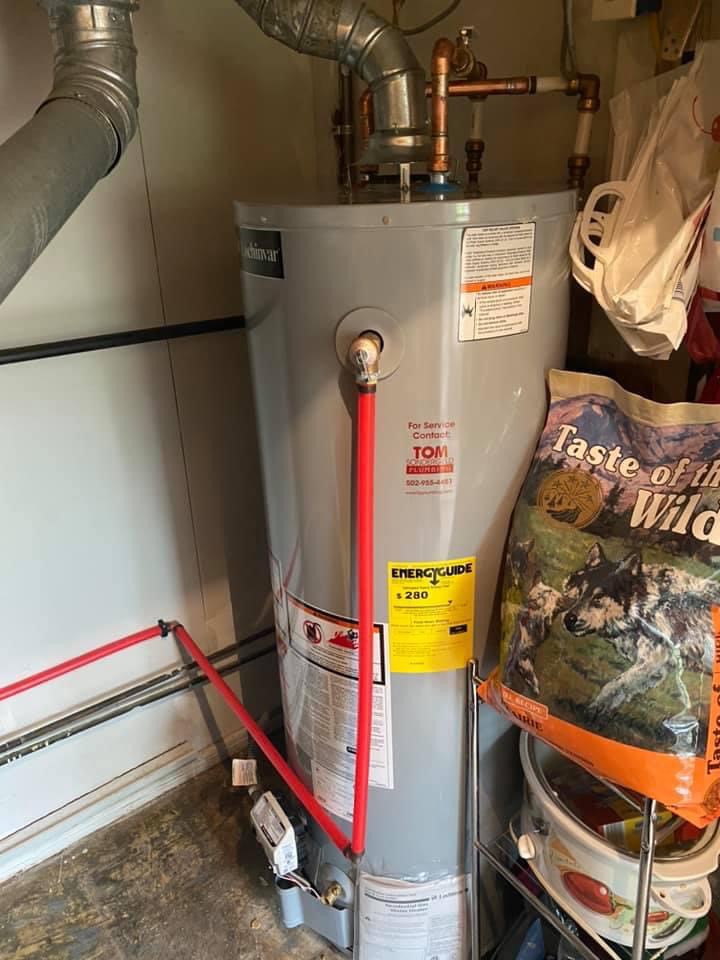 Newly installed water heater