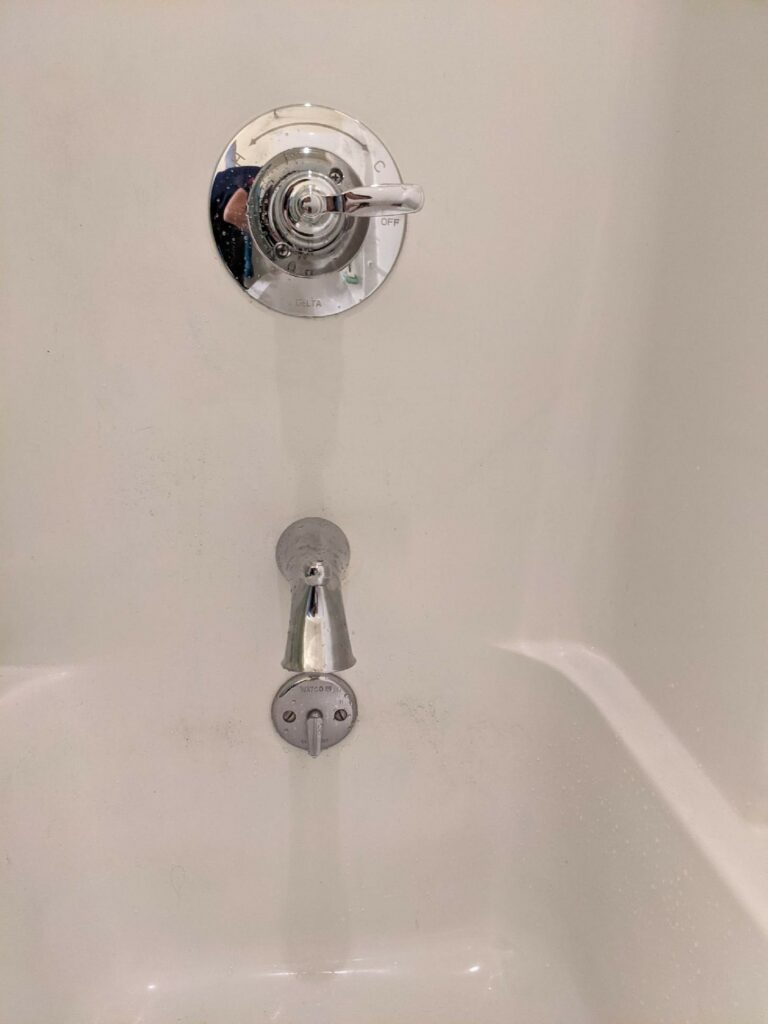 shower faucet after TSP team replaced