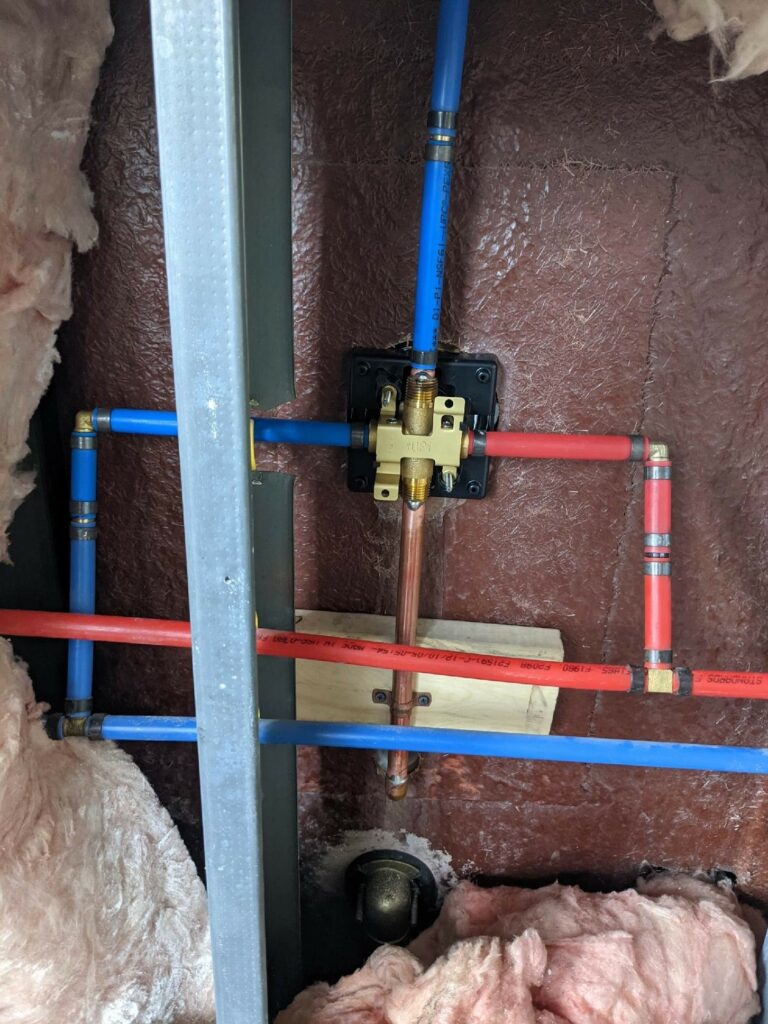tub shower valve before updates made